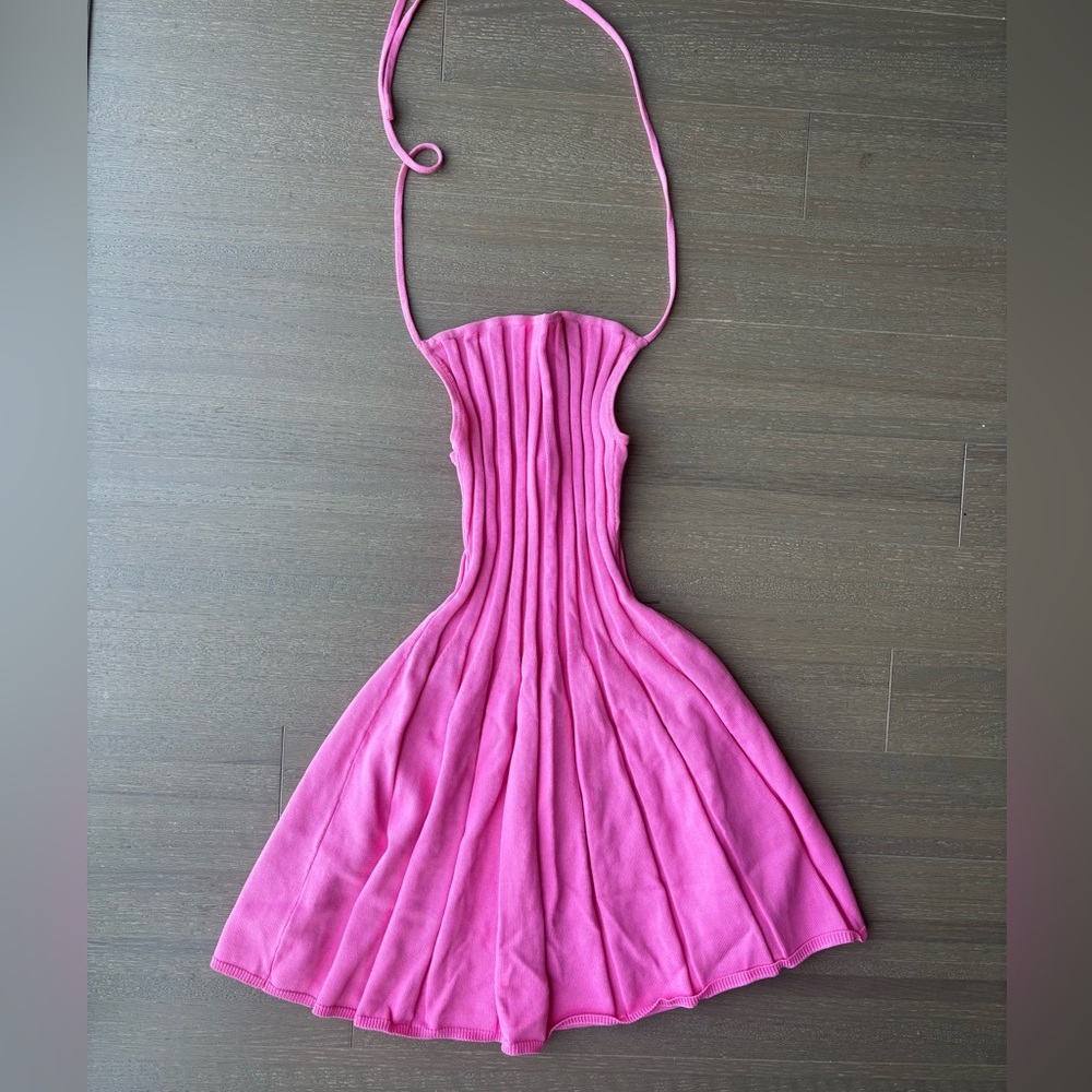 Meshki Fuchsia Ribbed Dress - Picture 5 of 5